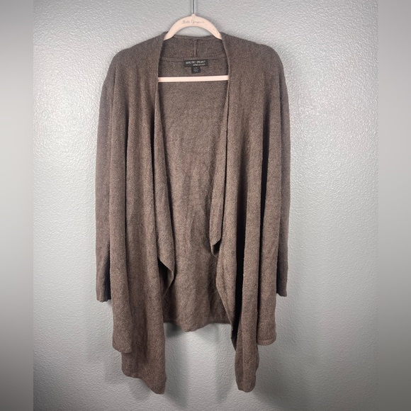 Barefoot Dreams Womens CozyChic Lite Calypso Wrap L\XL Brown Cardigan Bamboo - Picture 1 of 8